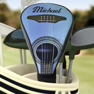 Couvre-club De Golf Bleu Acoustique Guitare Guitariste Nom de l'instru
