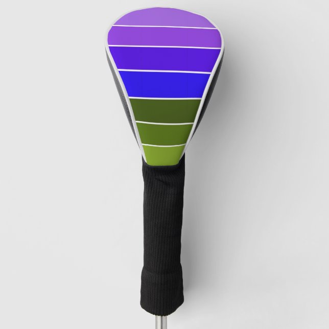 Couvre-club De Golf Bleu, bleu et vert (Devant)