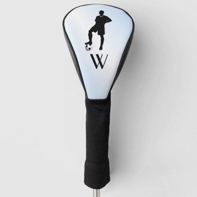 Couvre-club De Golf Bleu de football / Design sportif (Devant)