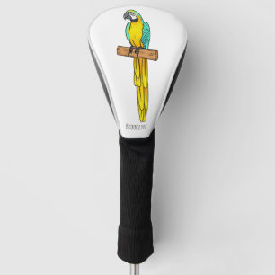 Couvre-club De Golf Blue-and-yellow macaw bird cartoon illustration