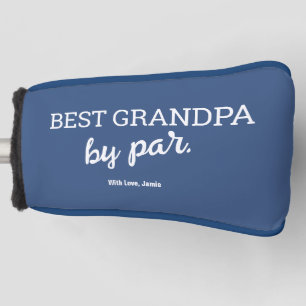 Couvre-club De Golf Blue Best Grandpa par par Modern Typographie Custo