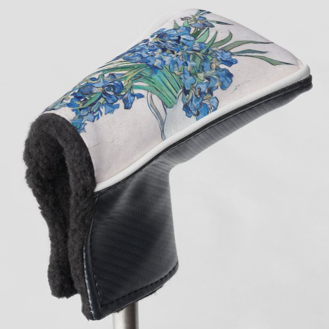 Couvre-club De Golf Blue Irises par Vincent Van Gogh Art (Devant 3/4)