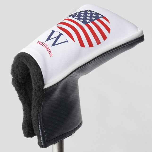 Couvre-club De Golf Blue Monogram AMERICA Golf Head Cover (Devant 3/4)