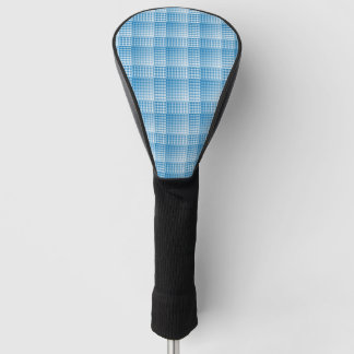 Couvre-club De Golf Blue White Checker Abstract Pattern