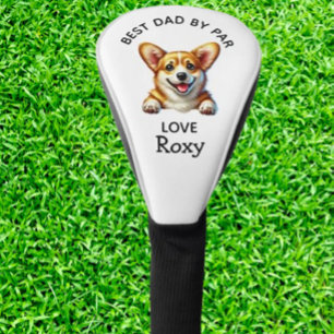 Couvre-club De Golf Bonne Fête des pères au meilleur papa Corgi !