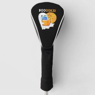 Couvre-club De Golf Boooks Halloween Ghost reading books and wearing