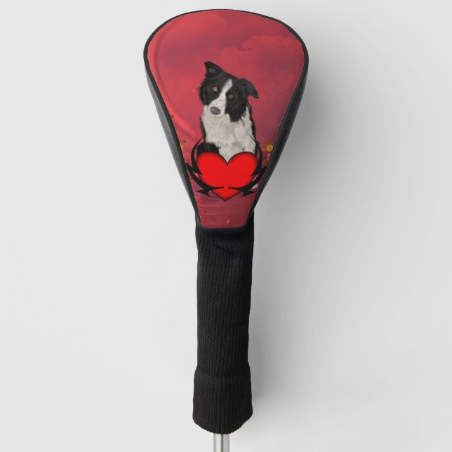 Couvre-club De Golf Border collie mignon (Devant)