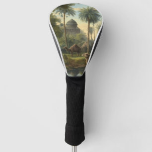 Couvre-club De Golf Botanique : dromadaires dans la jungle près d'une
