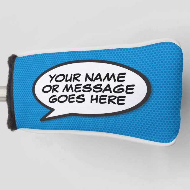 Couvre-club De Golf Boule vocale de message personnalisé amusant (Devant)