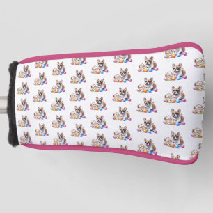 Couvre-club De Golf Bouledogue français French Bulldog avec chat