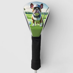 Couvre-club De Golf Bouledogue français sur un terrain de golf en vaca