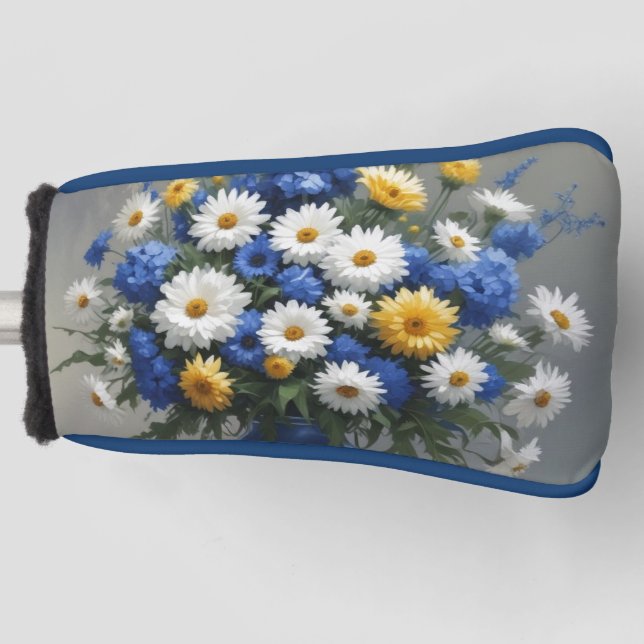 Couvre-club De Golf Bouquet de fleurs Elégante aquarelle (Devant)