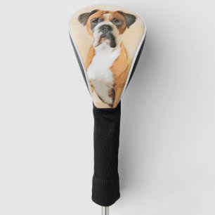 Couvre-club De Golf Boxer Dog Peinture Non Décroché Art animal origina