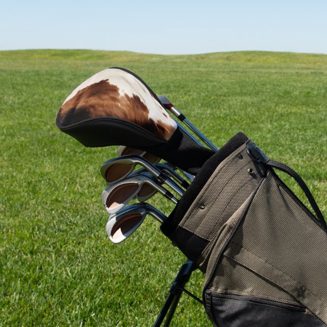 Couvre-club De Golf Brown Crème Noir Vache du Sud-Ouest (In Situ)