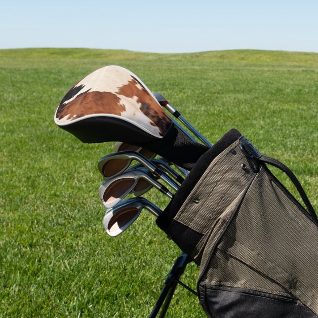 Couvre-club De Golf Brown noir blanc (In Situ)