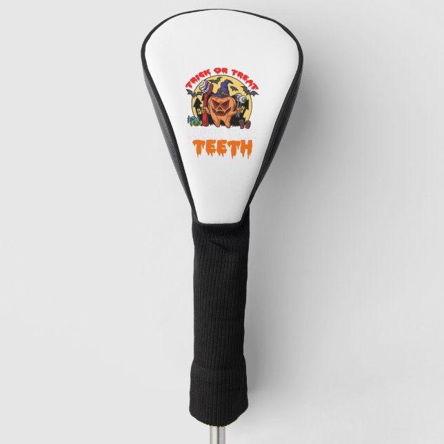 Couvre-club De Golf Brush Your Teeth Funny Dental Hygiène Pun (Devant)