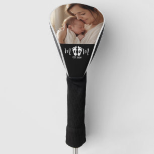 Couvre-club De Golf Cadeau photo d'empreintes de bébé établies par mam