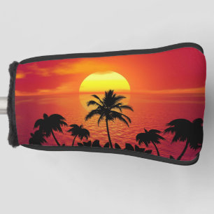 Couvre-club De Golf Cadre Sun Red Tropics Palm Beach
