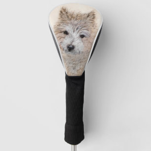 Couvre-club De Golf Cairn Terrier Peinture Chiot - Art Chien original