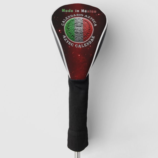 Couvre-club De Golf Calendrier Aztec Disque Tête De Golf (Devant)