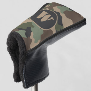 Couvre-club De Golf Camouflage Bois Camo Kaki Tan Noir Monogramme