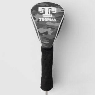 Couvre-club De Golf Camouflage de l'armée noire sur mesure monogramme 