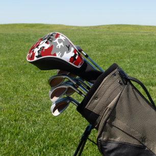 Couvre-club De Golf Camouflage rouge et gris, Militaire, Armée