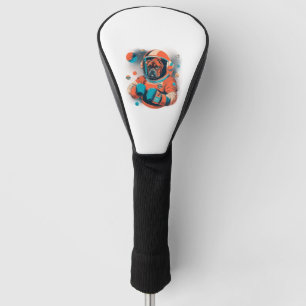 Couvre-club De Golf Canine Cosmique Le Boxer Astronaut