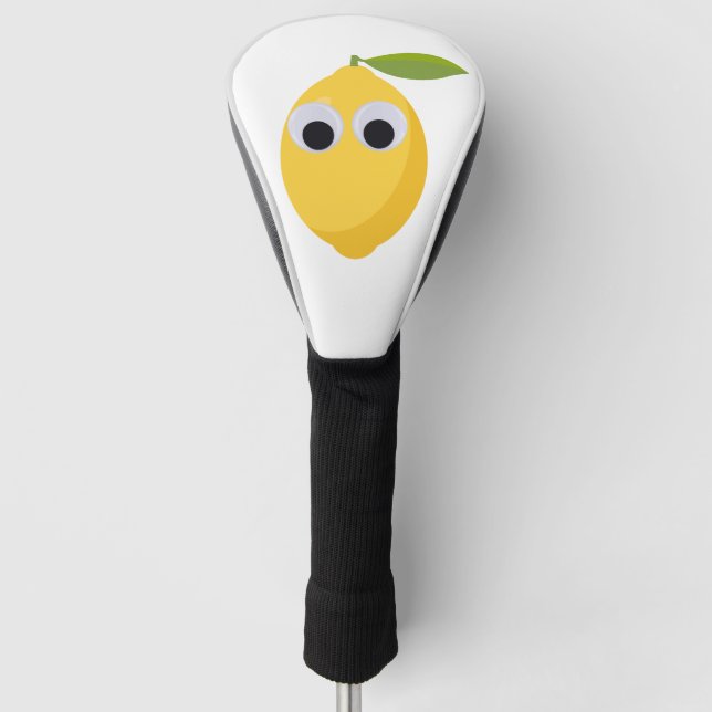 Couvre-club De Golf Caractère citron mignon avec yeux googly (Devant)