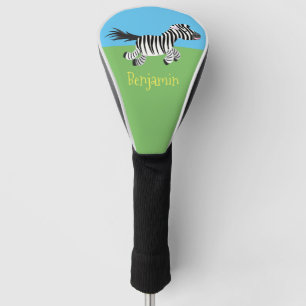 Couvre-club De Golf Caricature amusante de zèbre