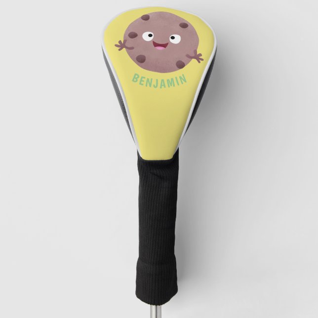 Couvre-club De Golf Caricature de biscuit à puce en chocolat (Devant)