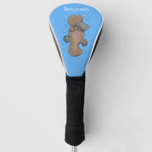 Couvre-club De Golf Caricature de platypus bébé très heureuse