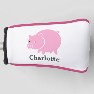 Couvre-club De Golf Caricature de porc pour animaux de ferme de porc