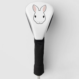 Couvre-club De Golf Caricature drôle tête d'icône de lapin