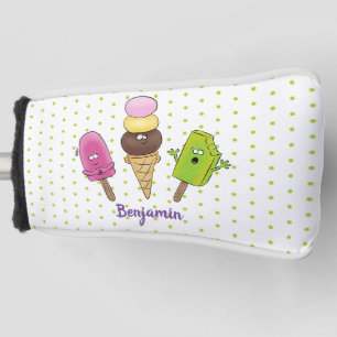 Couvre-club De Golf Caricature drôles de glace popsicle dessin animé t