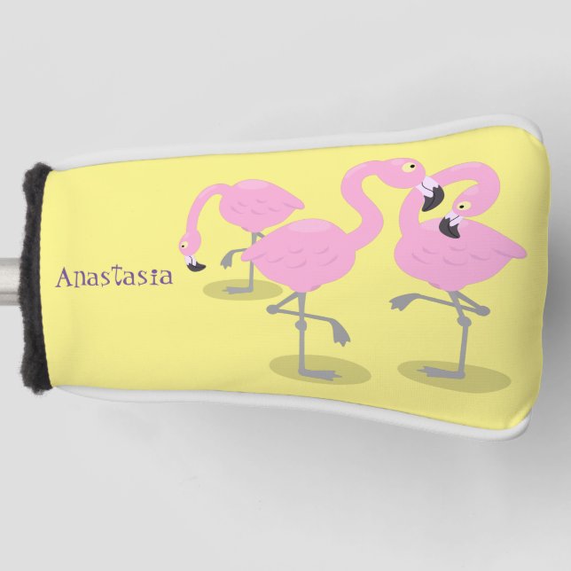 Couvre-club De Golf Caricature en trio flamand rose mou (Devant)