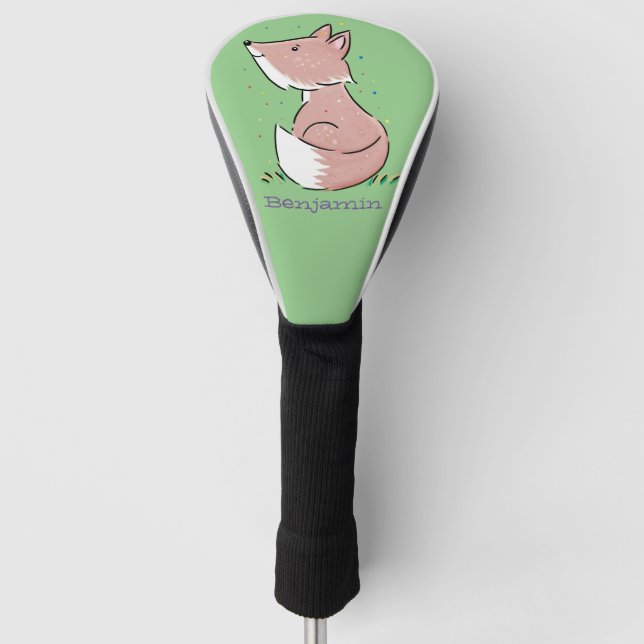 Couvre-club De Golf Caricature pour bébé renard (Devant)