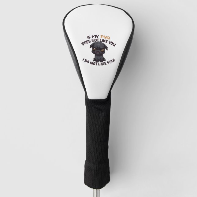 Couvre-club De Golf Carlin en colère (noir) - Design unique (Devant)
