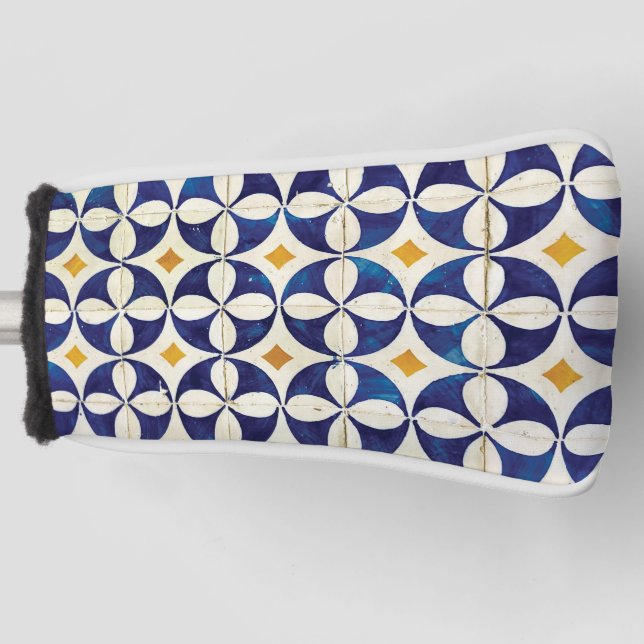 Couvre-club De Golf Carreaux portugais - Azulejo Motif Design (Devant)