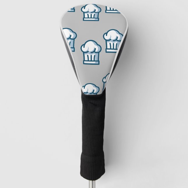 Couvre-club De Golf casquette de chef sur gris (Devant)