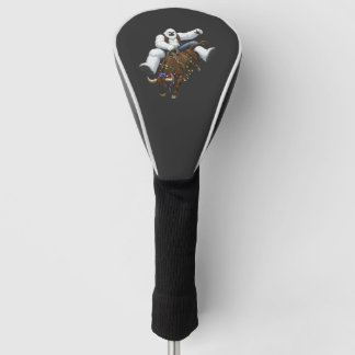 Couvre-club De Golf Cavalier de taureau Yeti Père Noël Rodeo de Noël o