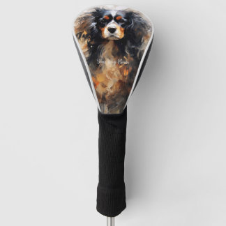 Couvre-club De Golf Cavalier King Charles Spaniel Chien dans le vent 0