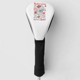 Couvre-club De Golf Cette oie est perdue pour le rouge, le blanc et la