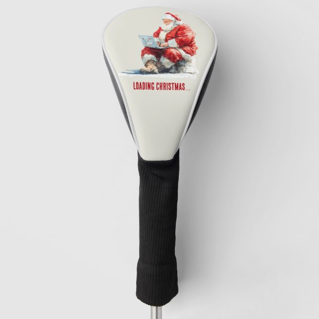 Couvre-club De Golf Chargement Noël amusant Père Noël Design (Devant)