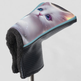 Couvre-club De Golf Chat blanc bouffé d'Imaginaire