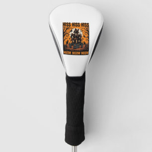 Couvre-club De Golf Chat d'Halloween Miaou Maison de Sorcière Vintage