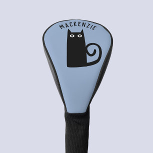 Couvre-club De Golf Chat Noir Amusant Personnalisé