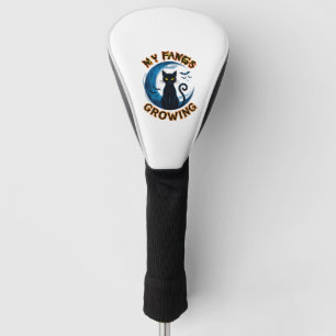 Couvre-club De Golf Chat noir de la lune bleue d'Halloween aux crocs g
