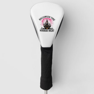 Couvre-club De Golf Château Hanté Nuit d'Horreur Halloween Vintage
