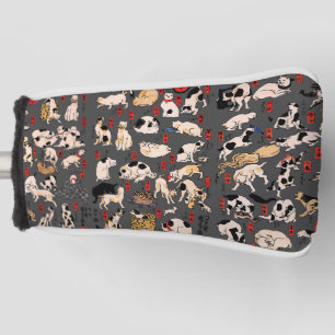 Couvre-club De Golf Chats japonais Ukiyo-e Art drôle